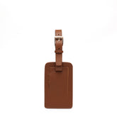 Porta indirizzo per bagagli,in pelle liscia marrone. Prodotto da Pianigiani bags